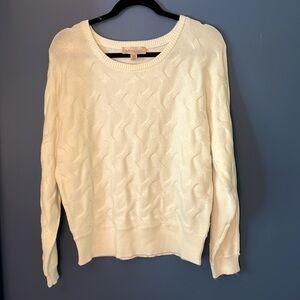 Philosophy- womens medium winter white/cream super soft sweater. Textured front